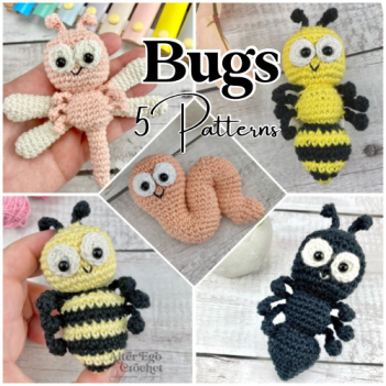 5 Bug Patterns bundle amigurumi pattern by Alter Ego Crochet