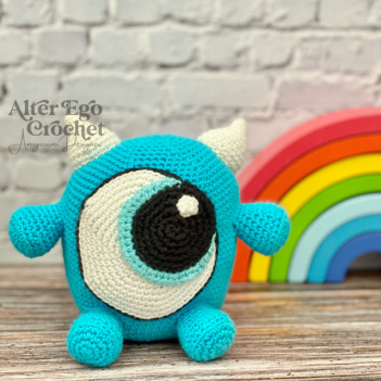 Blue Monster amigurumi pattern by Alter Ego Crochet