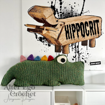 Carl the Crocodile Pillow amigurumi pattern by Alter Ego Crochet