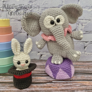 Ellie the Circus Elephant amigurumi pattern by Alter Ego Crochet