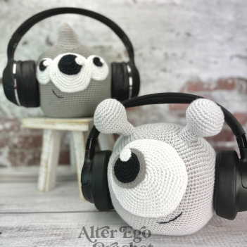 Headphone Monsters amigurumi pattern by Alter Ego Crochet