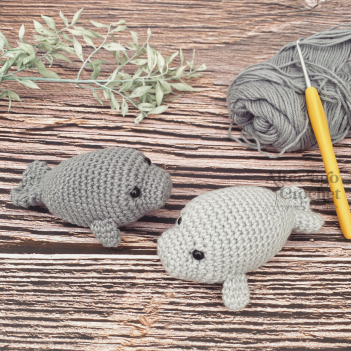 Low Sew Manny the Manatee amigurumi pattern by Alter Ego Crochet