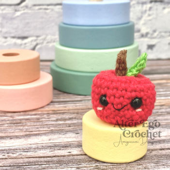 Mini Apple amigurumi pattern by Alter Ego Crochet