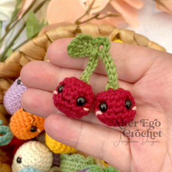 Mini Cherries amigurumi pattern by Alter Ego Crochet