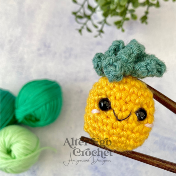 Mini Pineapple amigurumi pattern by Alter Ego Crochet