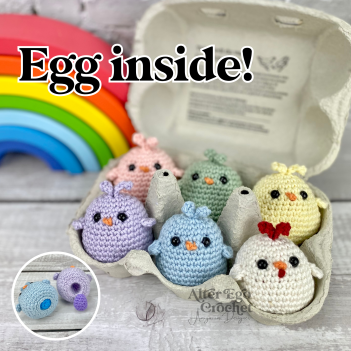 No Sew Egg Surprise amigurumi pattern by Alter Ego Crochet