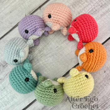 No Sew Wally the Whale amigurumi pattern by Alter Ego Crochet