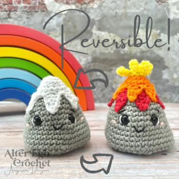 Reversible Volcano amigurumi pattern by Alter Ego Crochet