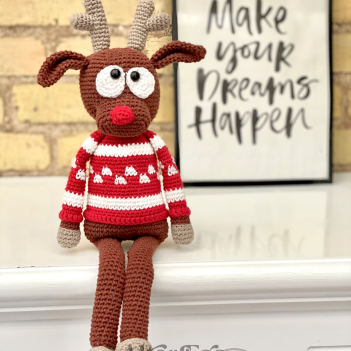 Rupert the Reindeer amigurumi pattern by Alter Ego Crochet