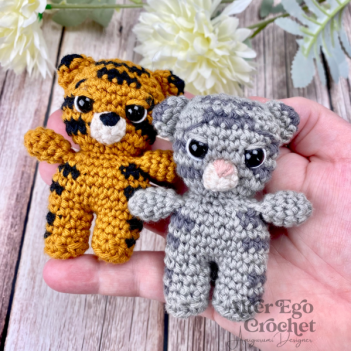 Timmy the Tiger and Cleo the Cat amigurumi pattern by Alter Ego Crochet