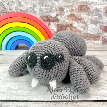 Tony the Tarantula spider cotton amigurumi pattern by Alter Ego Crochet