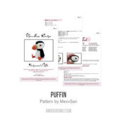 Puffin amigurumi pattern by MevvSan