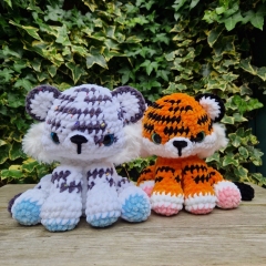 Juniper the White Tiger amigurumi pattern by Sweet Fluffy Stitches