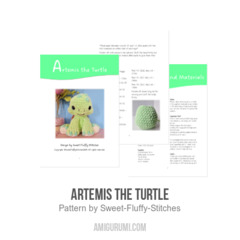 Artemis the Turtle amigurumi pattern by Sweet Fluffy Stitches