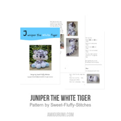 Juniper the White Tiger amigurumi pattern by Sweet Fluffy Stitches