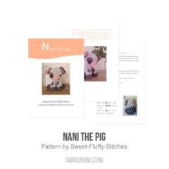 Nani the Pig amigurumi pattern by Sweet Fluffy Stitches