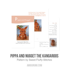 Pippa and Nugget the Kangaroos amigurumi pattern by Sweet Fluffy Stitches