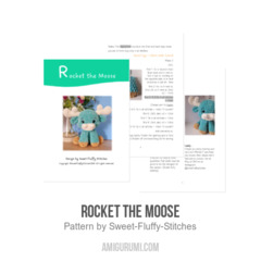 Rocket the Moose amigurumi pattern by Sweet Fluffy Stitches