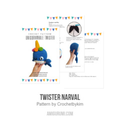 Twister Narval amigurumi pattern by Crochetbykim