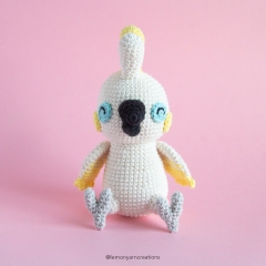 Cleo the Cockatoo amigurumi pattern by Lemon Yarn Creations