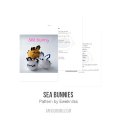 Sea Bunnies amigurumi pattern by Eweknitss