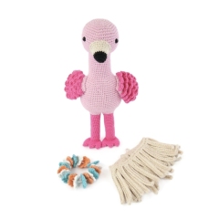 Fabio the Hula Flamingo amigurumi by Smiley Crochet Things