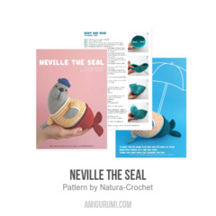 Neville the Seal amigurumi pattern by Natura Crochet