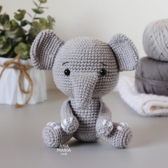 Ellie, the Elephant amigurumi pattern by Ana Maria Craft