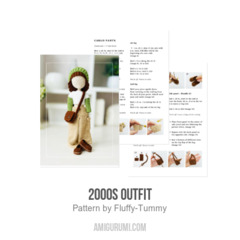 2000s outfit amigurumi pattern by Fluffy Tummy