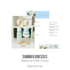 Summer dresses amigurumi pattern by Fluffy Tummy