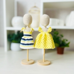 Sundresses set amigurumi pattern by Fluffy Tummy