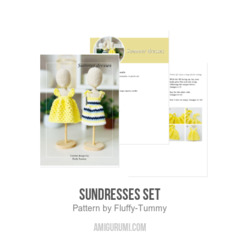 Sundresses set amigurumi pattern by Fluffy Tummy