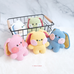 Chubby BUNINI Crochet Pattern PDF amigurumi pattern by Hello Amijo