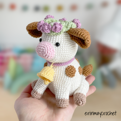 Clover the Cow amigurumi pattern by erinmaycrochet