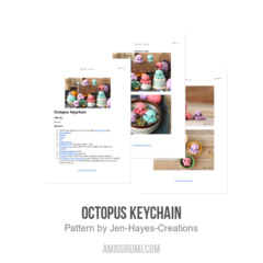 Octopus Keychain amigurumi pattern by Jen Hayes Creations