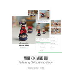 Mini Kiki and Jiji amigurumi pattern by O Recuncho de Jei