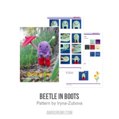 Beetle in boots amigurumi pattern by Iryna Zubova