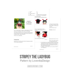 Stripey the Ladybug amigurumi pattern by LovenikaDesign