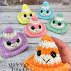 No Sew Tyler the Traffic Cone amigurumi pattern by Alter Ego Crochet