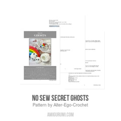 No Sew Secret Ghosts amigurumi pattern by Alter Ego Crochet