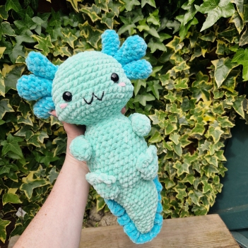 Opal and Axel the axolotls amigurumi pattern by Sweet Fluffy Stitches