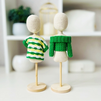 Spring sweaters amigurumi pattern by Fluffy Tummy