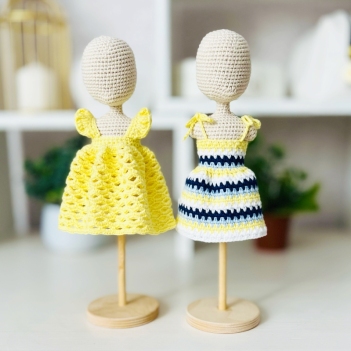 Sundresses set amigurumi pattern by Fluffy Tummy