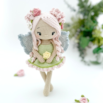 Rose Blossom Fairy amigurumi pattern by Sarah's Hooks & Loops