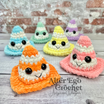 No Sew Tyler the Traffic Cone amigurumi pattern by Alter Ego Crochet