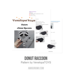 Donut Raccoon amigurumi pattern by VenelopaTOYS