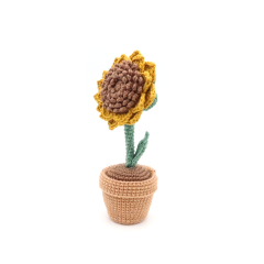 Sunflower in Pot amigurumi pattern by RoKiKi