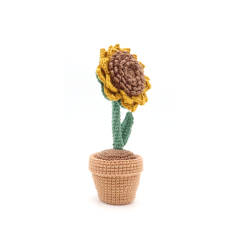 Sunflower in Pot amigurumi by RoKiKi