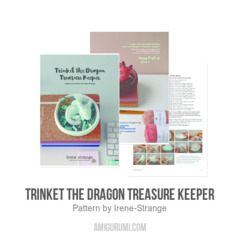 Trinket the Dragon Treasure Keeper amigurumi pattern by Irene Strange