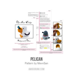 Pelican amigurumi pattern by MevvSan